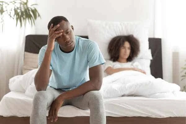 Man upset about ED symptoms Bushey