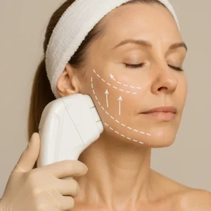 Woman having HI-FU to reduce wrinkles call LA LIPO Bushey Now!
