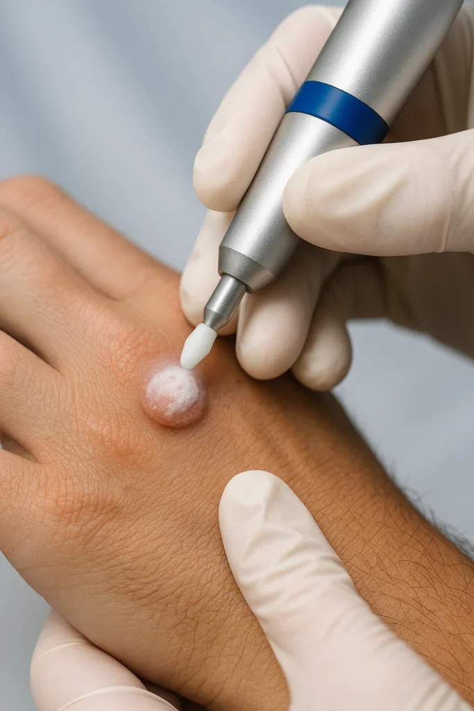 example of wart removal Bushey using cryopen