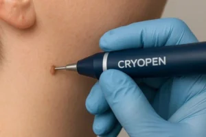 Person receiving skin tag removal Bushey