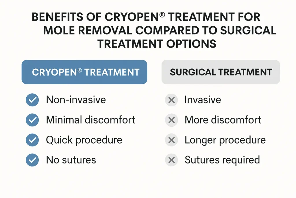 Benefits of facial mole removal Bushey - call our team today to book a consultation